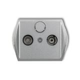 TREND Mechanizm gniazda abonenckiego RTV końcowego w szeregu gniazd przelotowych 6dB srebrny metalik