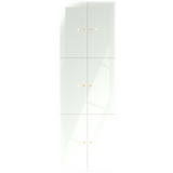 Dotykowy panel szklany potrójny 6 pól dotykowych biały GP-222-W F&F