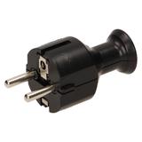 Wtyczka prosta Schuko czarna WT-40/CZARNY ORNO