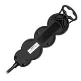 Przedłużacz 3x2P+Z,1,4m, 3x1mm2, czarny