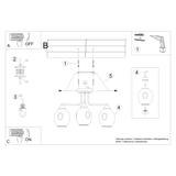 Sollux Żyrandol FILLAN 3 czarny SL.1144