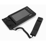 Monitor czarny ze słuchawką