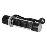 Gniazdo meblowe O6cm wysuwane z blatu z ładowarką USB i przewodem 1,5m 3x2P+Z 2xUSB (typ A i typ C O