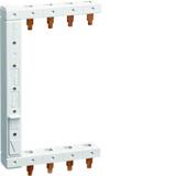 Szyna grzebieniowa kołkowa pionowa 4P 16mm2 do RCCB 2-rzędowa lewa 125mm KCF663L HAGER