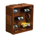 VP-22 Puszka n/t 86x86x40mm IP55 6-wl 2wkr dł.gum. Z-ac. brąZ-022-52 61.129 OPATÓWEK