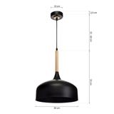 MILAGRO Lampa wisząca TAYLOR BLACK 1xE27 60W