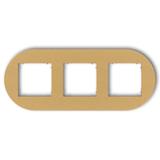 MINI Ramka uniwersalna potrójna okrągła z tworzywa złoty