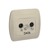 Simon Akord Gniazdo antenowe R-TV-DATA beż