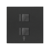 Simon 100 Pokrywa do gniazda komputerowego 2x (mechanizm) czarny mat