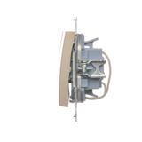 Simon 54 Przycisk potrójny z podświetleniem LED 10A szybkozłączka złoty mat