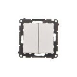 Simon 55 Przycisk zwierny podwójny zwierny bez piktogramu szybkozłączka Jasnoszary mat