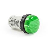 Lampka monoblok LED, wypukły klosz, zielona