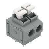 Listwa zaciskowa do płytek drukowanych 2-biegunowa szara raster 5/5,08mm /105szt./ 235-402/332-000 WAGO