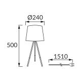 Lampka stołowa RADAR 50 E14 GREY