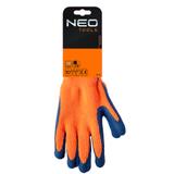 Rękawice robocze, ocieplane, akrylowe powlekane szorstkowatym lateksem, 10"