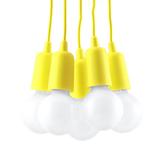 Sollux Lampa wisząca DIEGO 5 żółta SL.0580