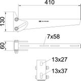 AWV/41, WSPORNIK ŚCIENNY 410MM FT