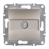 Asfora, gniazdo TV końcowe 1dB, bez ramki, brąz