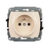 TREND Mechanizm gniazda pojedynczego z uziemieniem 2P+Z (przesłony torów prądowych) beżowy