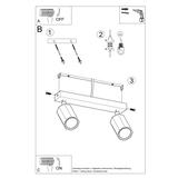 Sollux Plafon ZEKE 2 dąb SL.1029