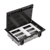 Simon Connect Puszka podłogowa S500 6-modułowa 12x K45 gł. 70mm szary grafit