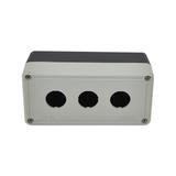 Kaseta sterownicza na 3 przyciski/lampki - pusta, czarno-szara