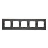 Simon 54 Nature Ramka 5-krotna Nature-Metal INOX KLASYCZNY IP20/IP44* (*IP44-należy zastosować zestaw uszczelek DUN5) DRN5/77 KONTAKT