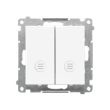Simon 55 Przycisk zwierny podwójny zwierny bez piktogramu – osobne podświetlenie dla każdego klawisz