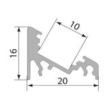 Profil Aluminiowy WOJCORNER z osłoną mleczną 1mb Klosz B  WOJ+01714 Spectrum Led