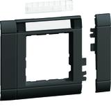 tehalit.WA Maskownica 80mm 1-kr 50x50mm pole opisowe PC-ABS bezhalogenowy czarny GR0802B9011 HAGER