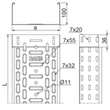 KGJ600H110/3 Korytko 1,0 mm