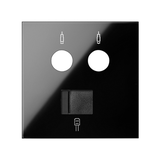 Simon 100 Pokrywa gniazda antenowego R/TV-SAT + komputerowe RJ45 kat.6 czarny 10000072-138 KONTAKT