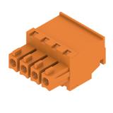 BCZ 3.81/04/270 SN OR BX Wtyk PCB (złącze wiązki), 3.81 mm, Liczba biegunów: 4, Przyłącze z jarzmem /50szt./ 1940210000 WEIDMÜLLER