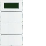 BERKER S.1/B.3/B.7 Przycisk potrójny z regulatorem temperatury i wyświetlaczem do ramki białej i kre