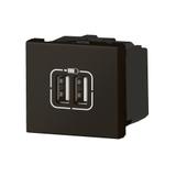 Mosaic - Ładowarka 2Xusb 2400 Ma Typ-A + Typ-A Antracyt 079194L LEGRAND