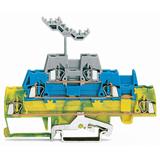 złączka trzypiętrowa PE/L/L 2,5 mm2 żółto-zielona/niebieska/szara