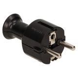 Wtyczka prosta Schuko czarna WT-40/CZARNY ORNO