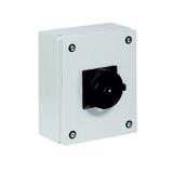 P3-63/SE3/SVB-SW Rozłącznik 63A 3P w obudowie ze stali nierdzewnej rączka czarna z blok. 197365 EATO