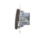 Simon 54 Łącznik świecznikowy z podświetleniem LED i do wersji IP44 16A 250V zaciski śrubowe brąz mat *Posiada wkładkę DU1W DW5ABL.01/46 KONTAKT