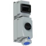 GN.Z WYL.I SZYNA 63A 5P 9H IP67 Z BLOK.MECH.I SZYNA NA 5 DIN