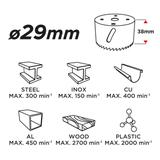 Otwornica bi-metalowa 29 mm