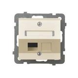 AS Obudowa gniazda pojedynczego typu Keystone skośna - kolor ecru