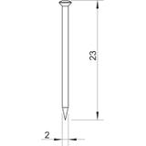 362, GWÓŹDŹ STALOWY 23MM 2MM