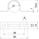 605, OBEJMY MOCUJĄCE 21MM OC.GAL.