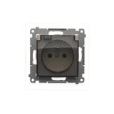 Simon 54 Gniazdo bryzgoszczelne z/u IP44 z klapką tran