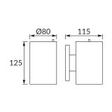 BASTION LED 0,2W BLACK CW