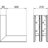GS-DA90210RW, NAROŻE ZEWN. 90X210 CZ.B.