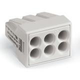 złączka instalacyjna 6-torowa Eexe jasnoszara