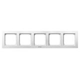 AS Ramka pięciokrotna do łączników IP-44 - kolor biały