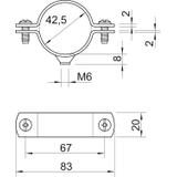 2900/W, ŚRUB.OBEJMY DYST.1 1/4" M6
